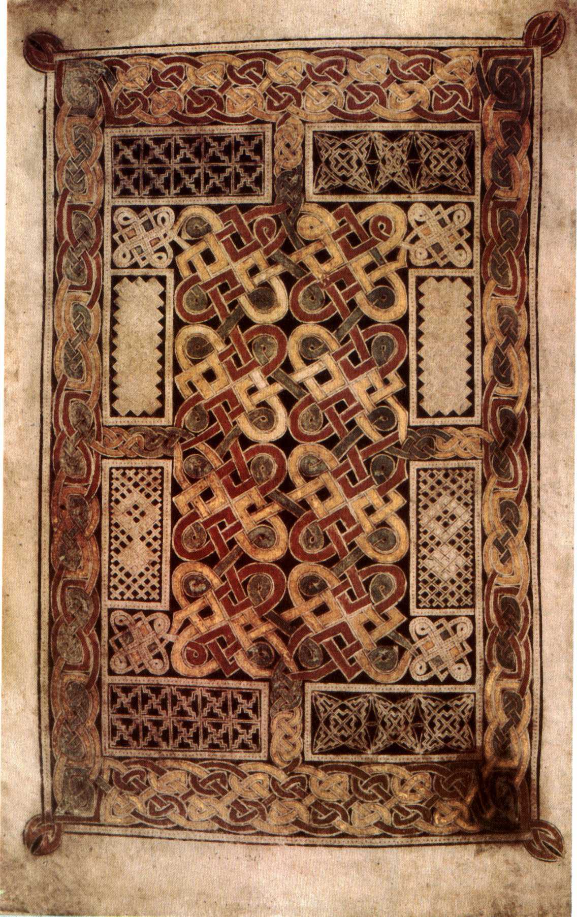 Book of Durrow – A Carpet Page by Unknown (Insular monks)