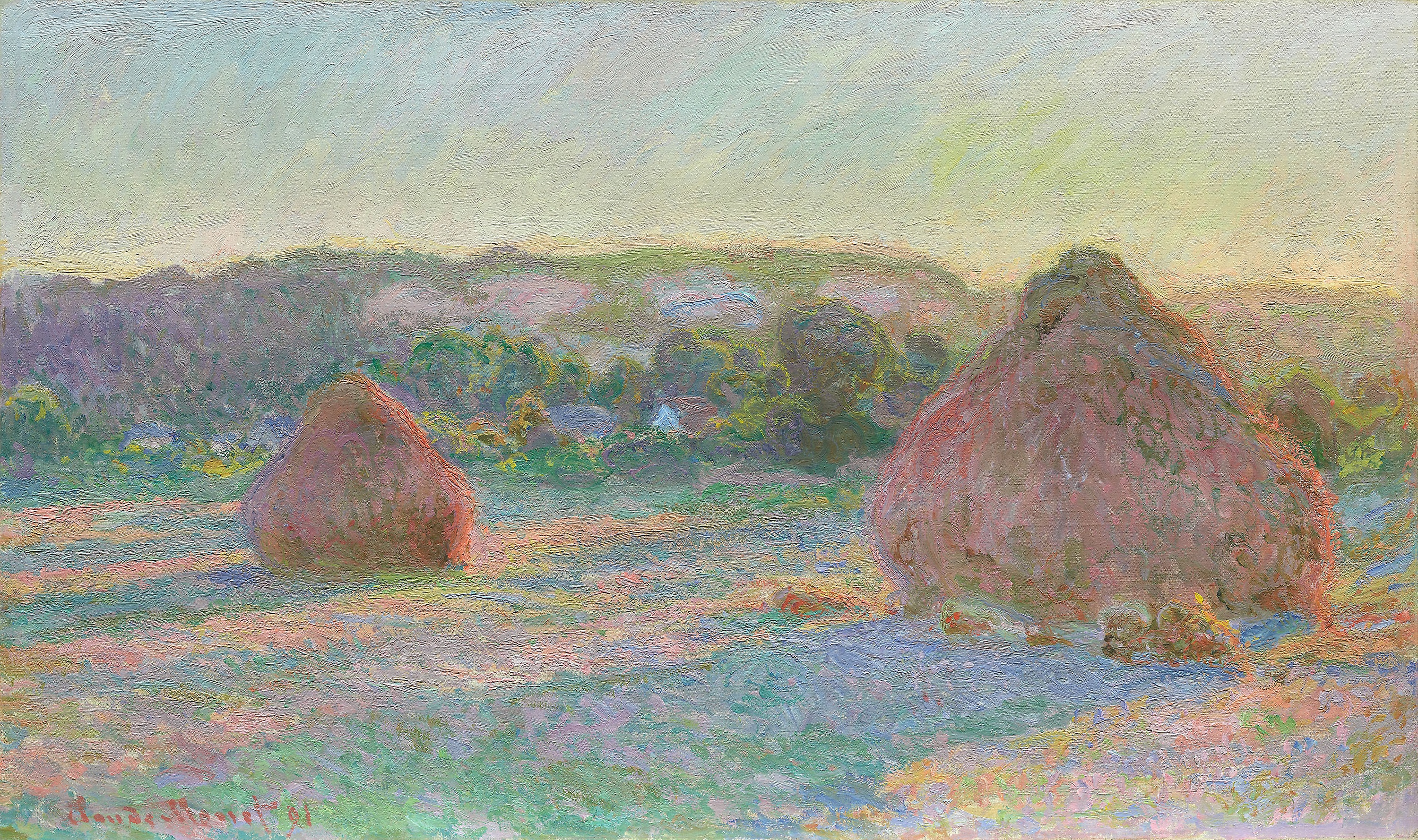 Monet's Haystacks, a wheat stack transformed by light
